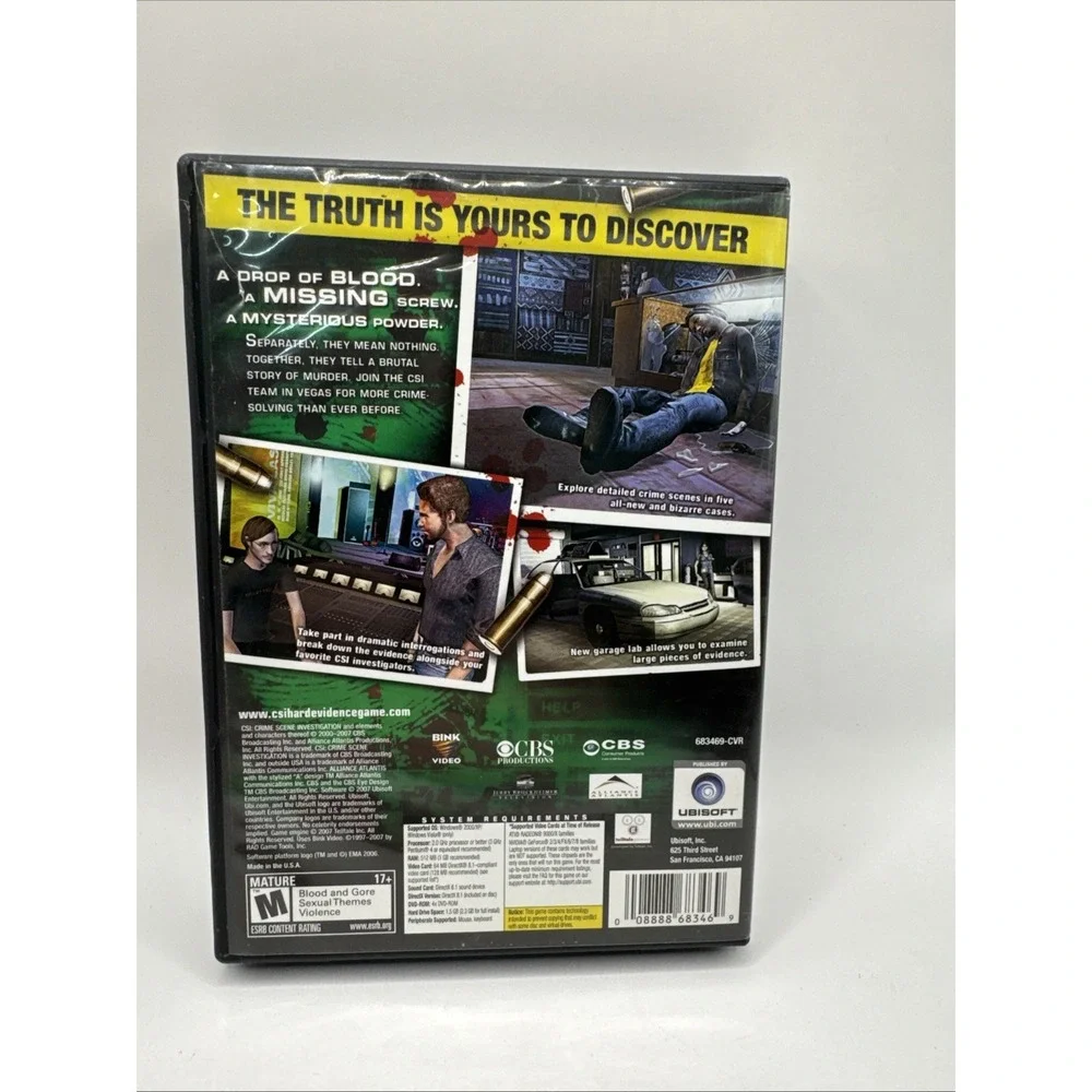 CSI: Crime Scene Investigation Hard Evidence PC - Very Good Con. -